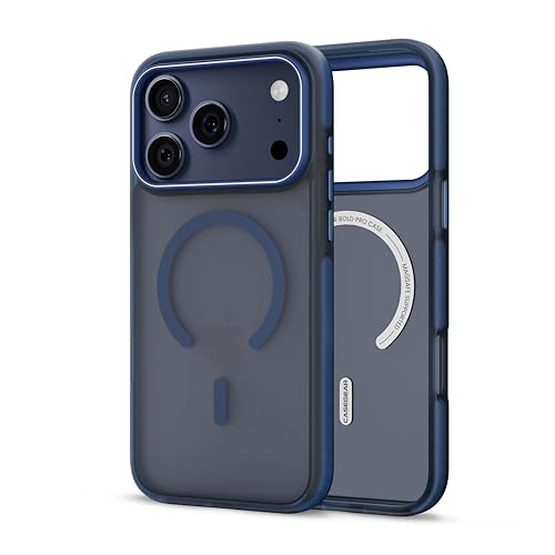 Image of CASEGEAR Bold Pro Back Cover Case Compatible with iPhone 17 Pro | 14.8 Feet Drop Protection | Compatible with MagSafe | 360 Complete Protection | Shockproof & Scratch Resistant | Blue