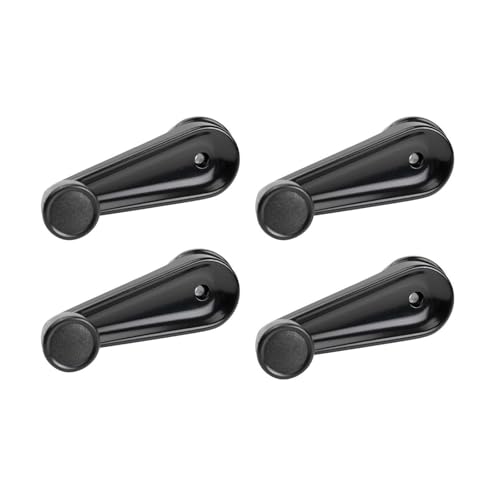 OHGGYQO 4 Set of - Front Window Crank Handle Black Left or Right for International Harvester for 4600UH Base 1990 Truck