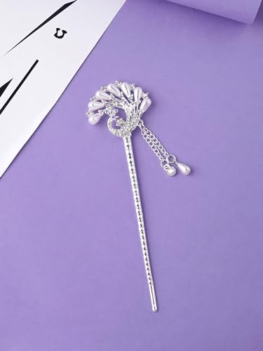 Image of Yellow Juda Bun Hair Stick & Pins - Women & Girls Hair Accessory Gift