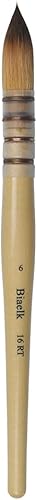 Miniatura 7 de Biaelk16RT - Juego de pinceles de acuarela de pintura acrílica profesional para trapeador de pelo Taklon, punta redonda, mango de madera, tamaño