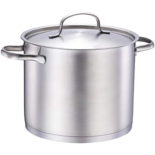 Puchero Profunda, puchero de Acero Inoxidable Asas Tapa de Acero Inoxidable y Antideslizante Estancia-Cool, 22cm