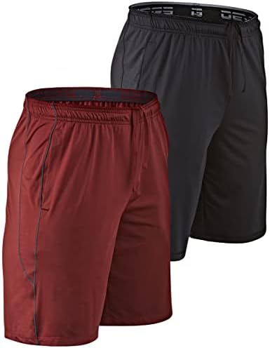DEVOPS Men’s 2-Pack Loose-Fit 10″ Workout Gym