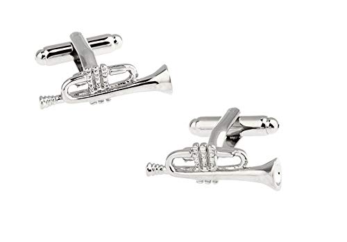 Gemelli in argento a tromba in una lussuosa