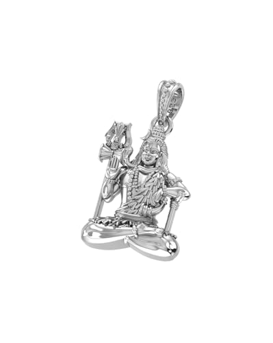 Pendentif Shiva argent 925 Mtrolls collier religieux d'exception 6g - 2