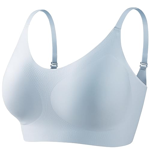 Image of PRETTYWELL Bras for Women Comfort Seamless Bra, Cross Back Adjustable Bralette Bra, Wireless Everyday Bras for Women A-C Cup