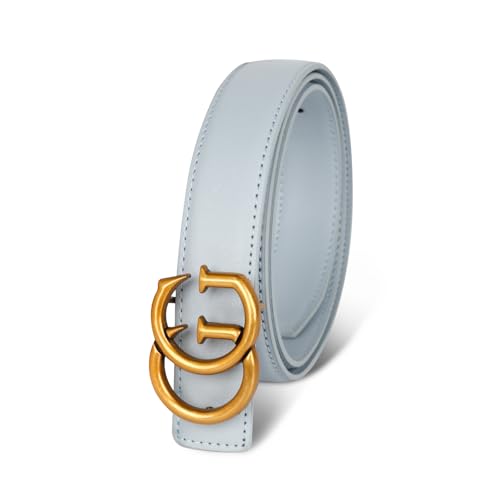 Image of Aurolran Women's Leather Belt with Buckle - Ideal for Dresses, Jeans, and Coats