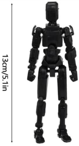 Image of (Do it Yourself) Action Figure Toys,DIY Assembly Dummy 13 Action Figures,Articulated Joints Robot,Gift Idea for Teens & Adults for 14+ (Black, Black)