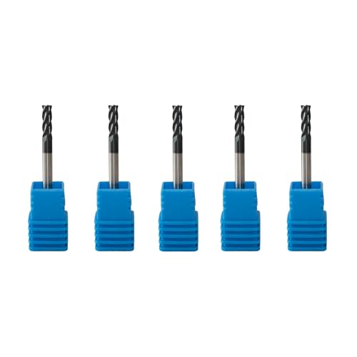 Image of 1 /8 inch End Mill Bits, Square Carbide End Mill with 4 Flutes,ALCrN Coated, HRC 55, Professional Router Bits for CNC & DIYes to Milling Alloy Steels /Hardened Steels (5Pcs)