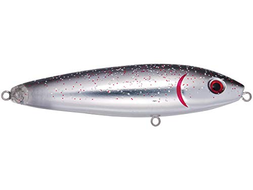 Livingston lures 2305 Pro Sizzle SW señuelo paseante de superficie Negro Back Cromado Shad mar