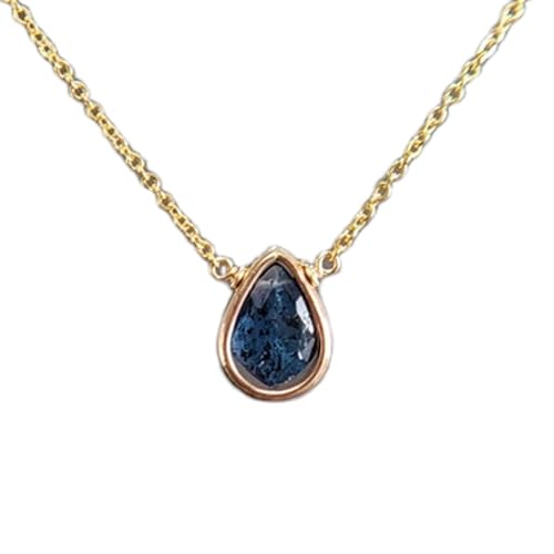 Colgante de cianita musgosa ideal para looks de oficina y cenas elegantes