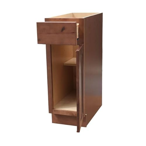 9" Rustic Walnut Shaker Style Base Cabinet