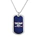 GRAPHICS & MORE Trump 2024 Military Dog Tag Pendant Necklace with Chain
