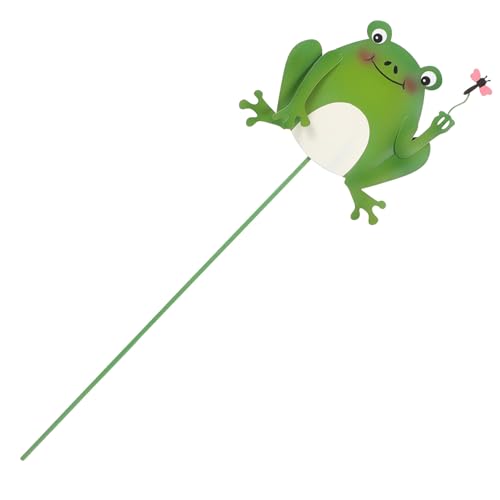 ifundom Eisenfrosch Gartendeko Metallfigur Wetterfest Rostfrei für Außenbereich Garten Terrasse Rasen Villa Landschaft Deko Robust Korrosionsbeständig Einfache Montage