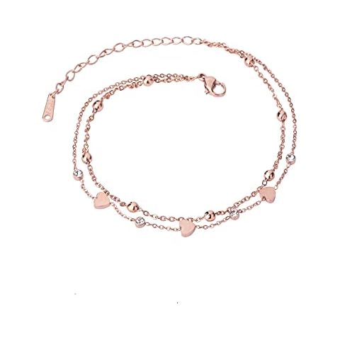 CEYIYA Rosegold Ankle Bracelets for Women Cover