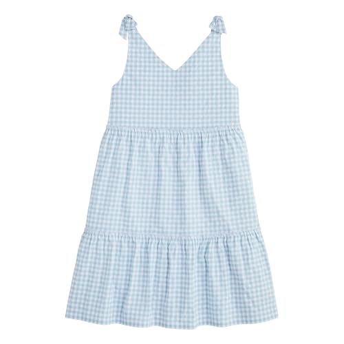 vineyard vines Girls' Harbor Tie Shoulder Tiered Dress