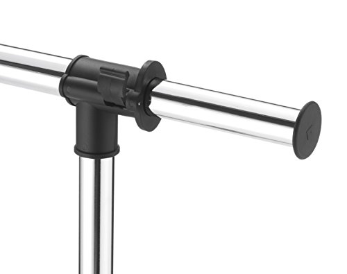 Whitmor Adjustable 2-Rod Garment Rack - Rolling Clothes Organizer - Black And Chrome #TOP2