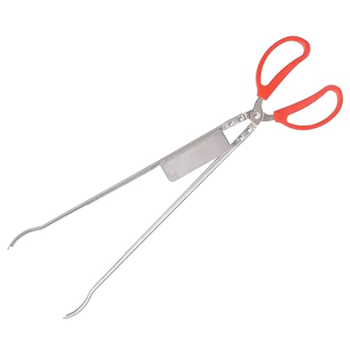 ABOOFAN Stainless Steel and Eel Tong Portable Fish Gripper Tool for Efficient Crab and Lobster Catching Lightweight Skid Handle and Resistant