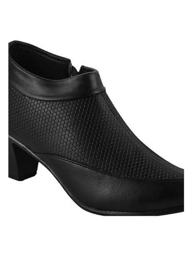 Image of TRYME and Stylish Stunning Block Heel Extra Cushion Inner Sole Boots with Zip Look for Womens and Girls