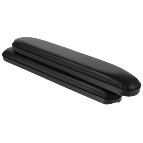 WEKAMOS 2個ユニバーサル車椅子用ロングアームレストパッド スポンジ製交換用クッション 肘枕 患者ケアアクセサリー 黒