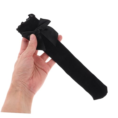 FAVOMOTO 4pairs Elegant Girls Stockings Lace Butterfly Knot Breathable Boys and Girls Socks3