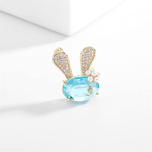 Pin de conejo en cobre y circonia para cuello de camisa elegante 2