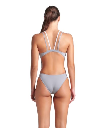 Image of Arena Womens Solid Team Swimsuit Tech Back Multi MaxLife Open Back Bathing Suit Athletic Swimwear