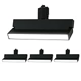 Allegro Lighting スポットライト LED一体型 LED電球内蔵 折り畳み式 ライティングレール専用 ダクトレール レールライト 電球色 昼白色 ダクトレール用照明 LED 一体式 おしゃれ照明 スポット照明 ダイニング 間接照明 (4セット, 004乳白色カバー-黒器具-電球色)