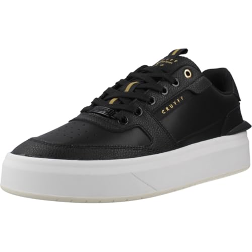 Image of Cruyff Endorsed Tennis Black Gold Sneakers Men Size:, Gold, 5 UK