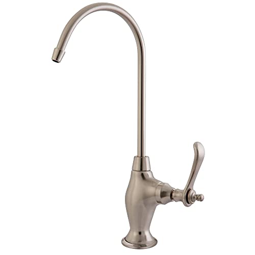 Best Deal 🛒 Kingston Brass Gourmetier KS3198TL Templeton Design 1/4 Turn Water Filter Faucet, Brushed Nickel