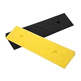 JUMPLAWN 2stücke Auflage Rampe Für Robuste Bordsteinrampe Aus Industriegummi rutschfeste Oberfläche Stoßdämpfung Geeignet Für Pkw LKW Suvs Auffahrt Rampe Für Treppen Gehwege Und