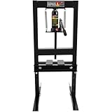 Hydraulic Shop Press,6 Ton H-Frame Garage Floor Adjustable Shop Bearing Press with Stamping Plates to Bend, Straighten, Or Press Parts, Install Bearings & U-Joints