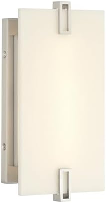 Minka Lavery 924-84-L Aizen LED Wall Sconce, 1-Light, 20 Total Watts, 6-in H x 12-in W, Brushed Nickel