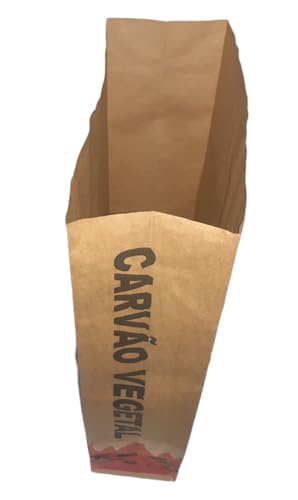 Saco Carvão Embalagem Carvão Vegetal Padrão, 3Kg, 100 Unidades
