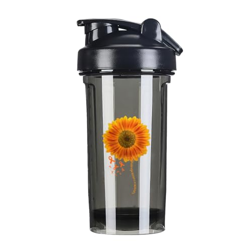 Leukemia Cancer Awarenes 2 18 Ounce Shaker Bottle Drink Mixer Leak-proof Pre Workout Protein Shakes Meal Replacement Shakes Bottles 500ML/18 Oz Black