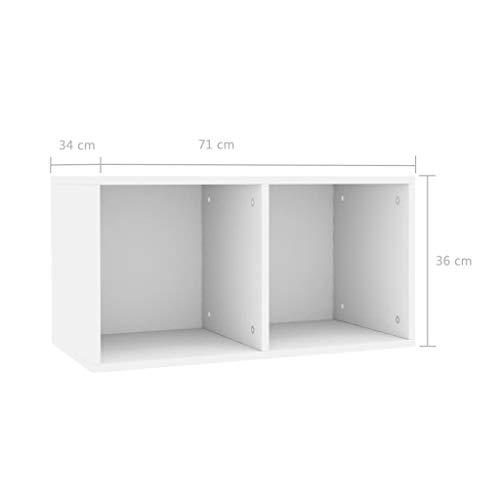 Doneioe Boîte de Rangement pour Disque Vinyle, présentoirs/Rangement pour Disque Vinyle LP, 71x34x36 cm, Blanc - Les Beatles, Paul McCartney, John Lennon, RIngo Starr, George Harrison Doneioe Boîte de Rangement pour Disque Vinyle, présentoirs/Rangement pour Disque Vinyle LP, 71x34x36 cm, Blanc – Image 4