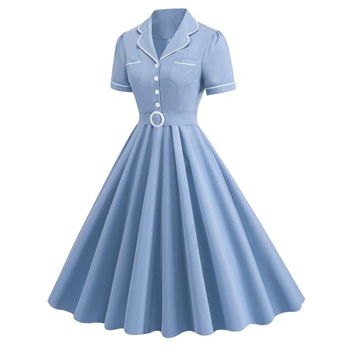 Vestido de fiesta con cuello en V que estiliza la silueta femenina vintage