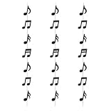 Ovanda Musiknoten Girlande 3 Stück, Musiknoten Deko Schwarz 150 cm, Musik-Mottoparty Hängedeko, Noten Banner aus Papier, Deckenhänger für Geburtstag, Karaoke, 50er und 80er Jahre