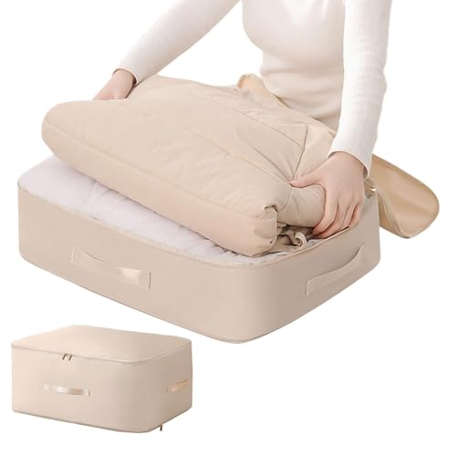 Borsa portaoggetti per coperte, salvaspazio per spostare biancheria da letto e vestiti, bidoni resistenti per biancheria da letto, cuscini, maglioni, piumoni, coperte