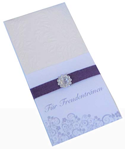 10 Taschentücher Freudentränen Hochzeit TT0077 lila Cover