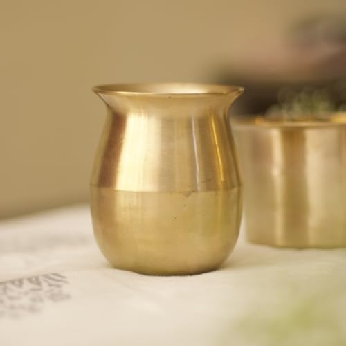 Image of Zishta Kansa Tulsi Lota /Kalash | Perfect for Daily Rituals, Pooja, Drinking Water | Capacity 340 ml
