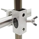 Soporte de acero inoxidable para sombrilla para barandilla de balcón redonda y cuadrada Soporte para sombrilla 180 cm Soporte para sombrilla de balcón cuadrada Fijación a barandilla