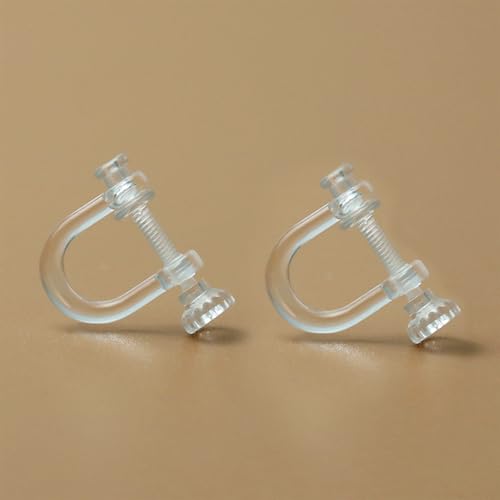 6PCS Clips para Aretes Transparentes de Resina miniatura 7