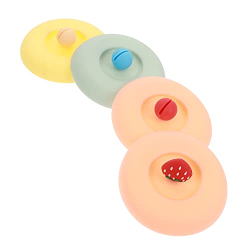 Cabilock 4 Piezas Tapa De Taza De Silicona Tapas De Conservas Rectángulo Tapas Anchas De Tarros De Albañil Tapas De Tarro De Albañil Decoración Frascos Con Tapas Equipo Lámina Gel De Sílice