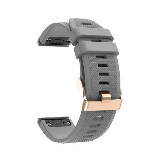 Bracelet montre Garmin Fenix 5s silicone 20 mm boucle or rose du bureau au sport