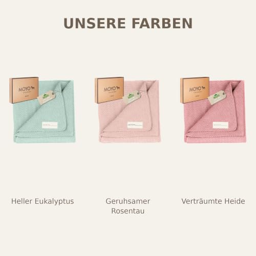 MOYO Babydecke Heller Eukalyptus I 75x100cm I Atmungsaktive Kuscheldecke aus 100% Baumwolle I Weiche Baby-Bettdecke für Junge & Mädchen I… – Ansicht 5