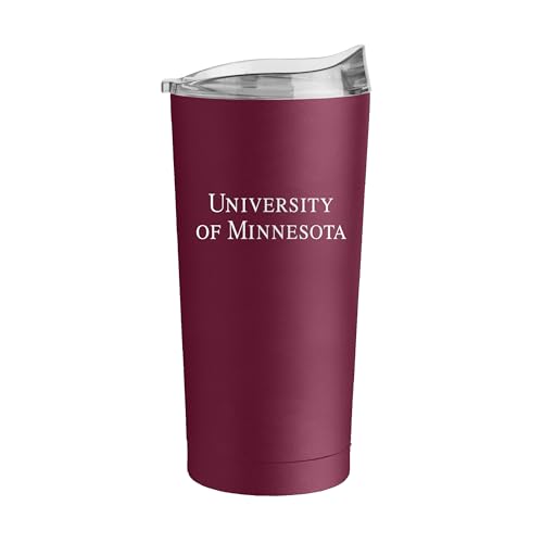 Image of Logo Brands NCAA 20 oz Powder Coat Stainless Tumbler -Double-Wall Insulated Everday Tumbler for Hot or Cold Drinks, High Lip Lid, Team Color