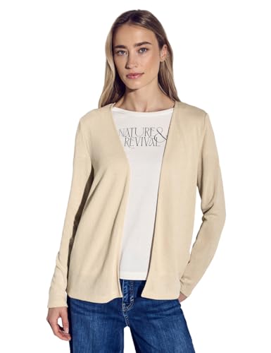 STREET ONE Damen A322908 Strick-Look Jacke, Cotton beige, 44