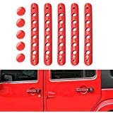 Grab Handle Inserts Cover+Push Button Knobs Cover Trim for 2007-2017 Wrangler JK & Unlimited