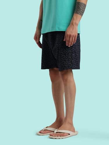 Image of Bumchums Printed Knee Length Bermuda Shorts for Men, Cotton Fabric, Regular Fit, Pack of 2