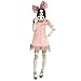 amscan- Broken Doll Size 10-12-1 Pc Costumes, 10235663, Rose Pâle, Taille 10-12